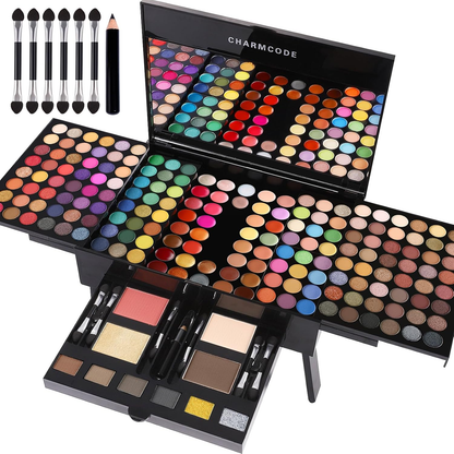 190 Color All in One Makeup Palette Set Eyeshadow, Blush & Concealer