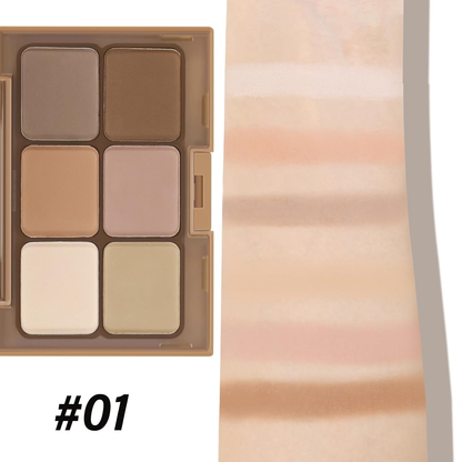 6 Color Nude Eyeshadow Palette Matte & Shimmer