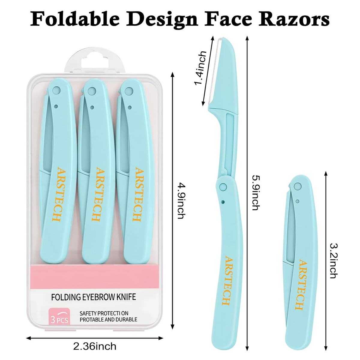 12-Pack Dermaplaning Face Razors for Women