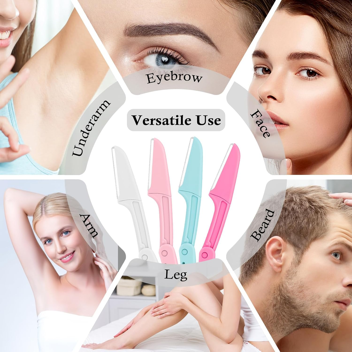 12-Pack Dermaplaning Face Razors for Women