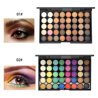 40 Color Nude Eyeshadow Palette Matte & Glitter