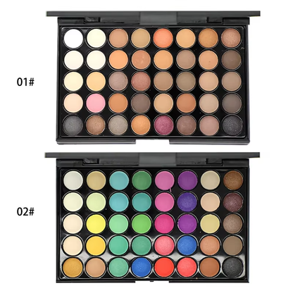 40 Color Nude Eyeshadow Palette Matte & Glitter