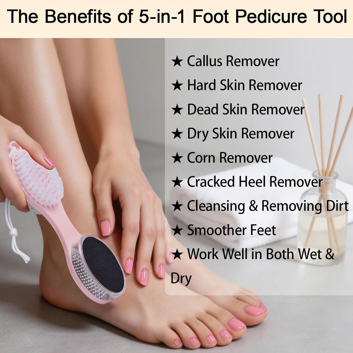 5 in 1 Foot File & Callus Remover Pedicure Set