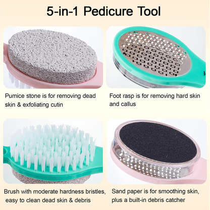 5 in 1 Foot File & Callus Remover Pedicure Set