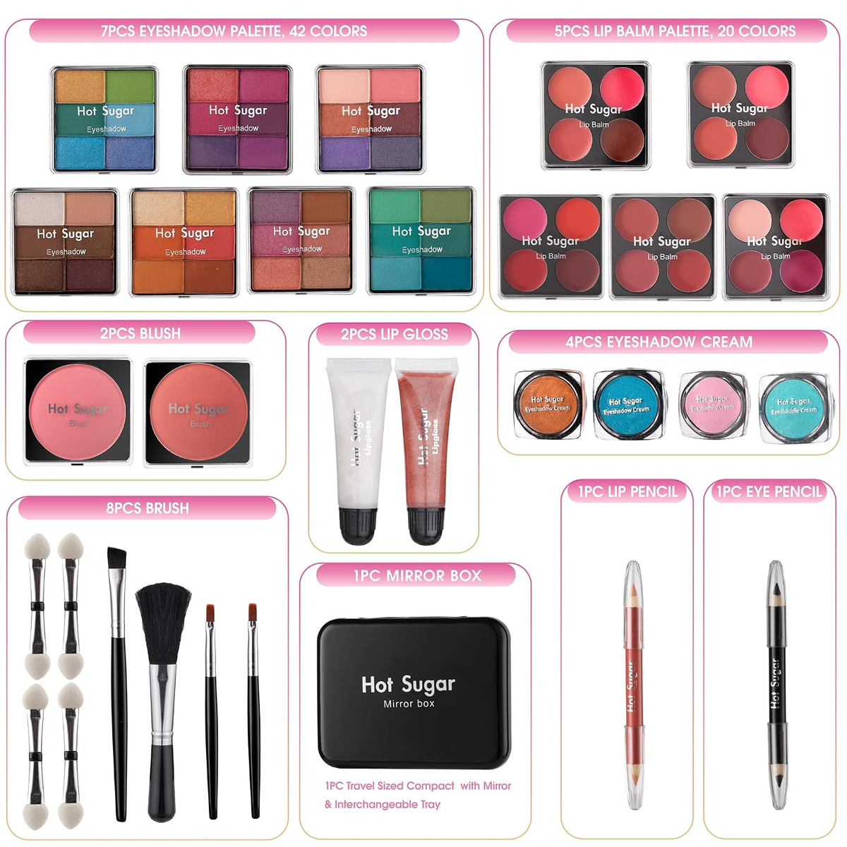 Makeup Kit for Teenager Girls (Pink Love)