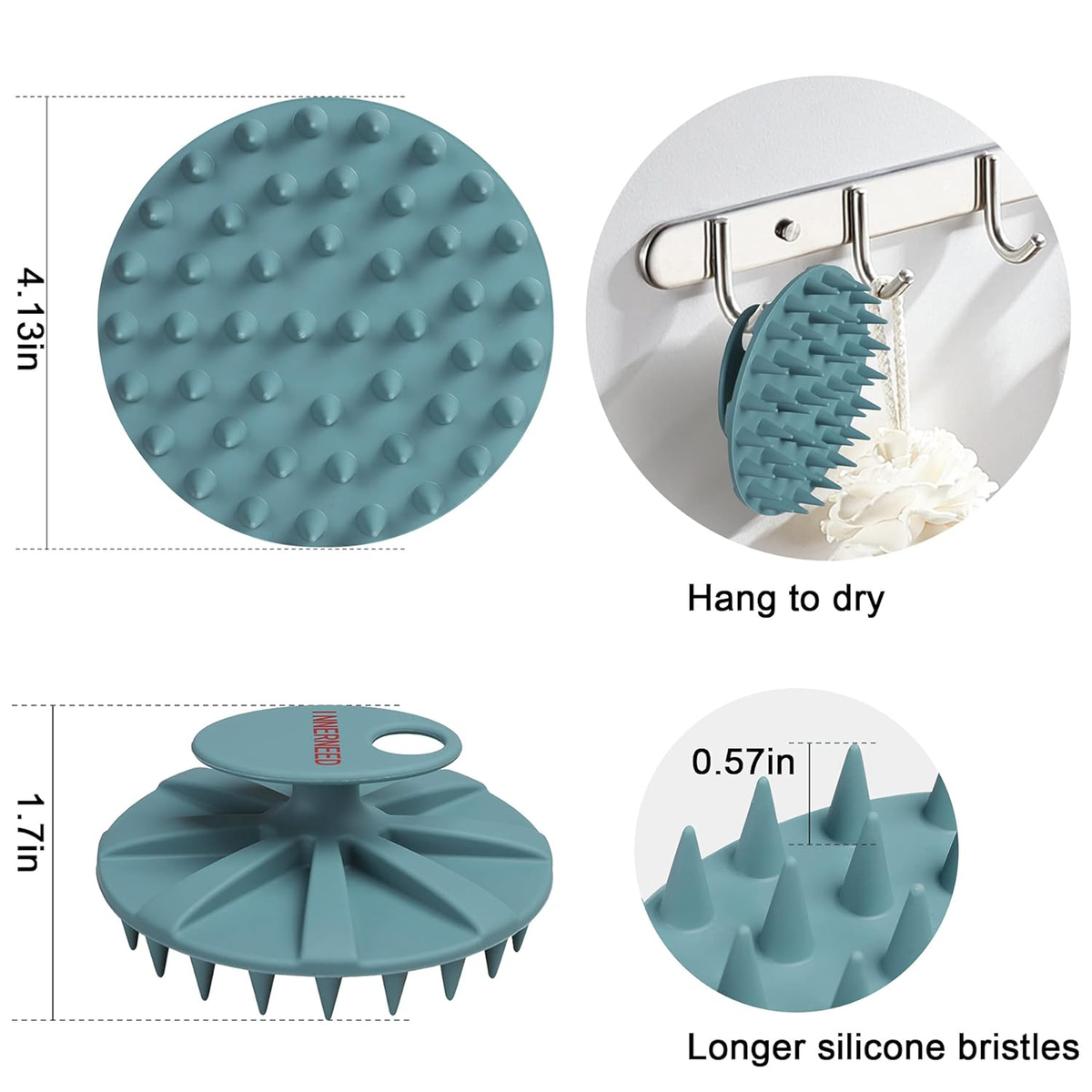Silicone Scalp Massager Shampoo Brush