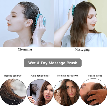 Silicone Scalp Massager Shampoo Brush