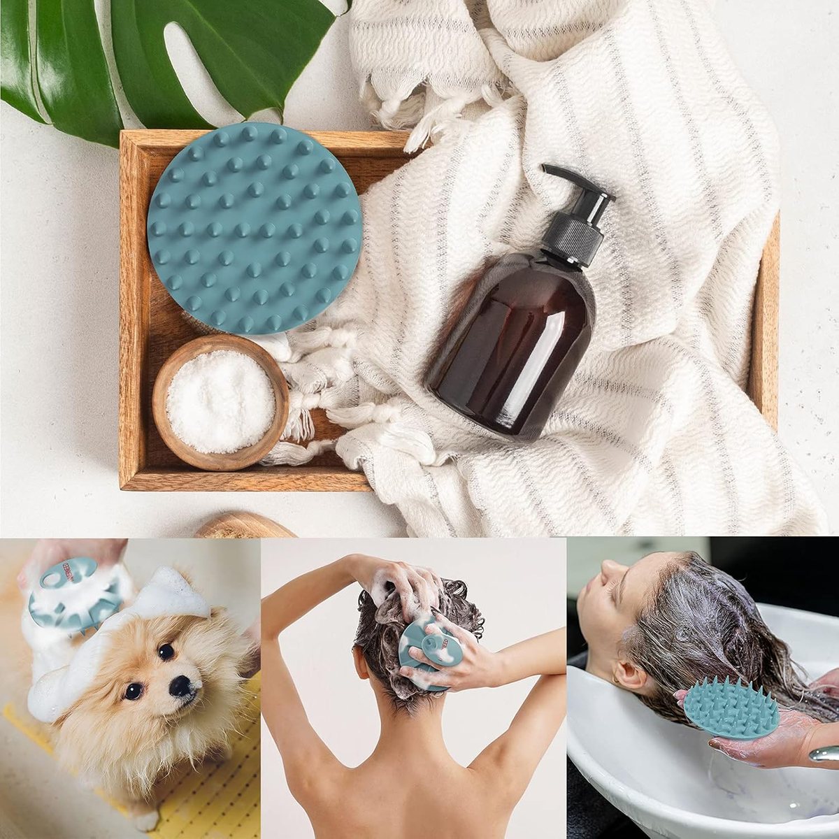 Silicone Scalp Massager Shampoo Brush
